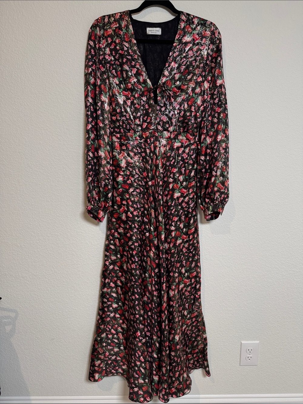 Raquel Diniz Silk Floral Maxi Dress Size Small
